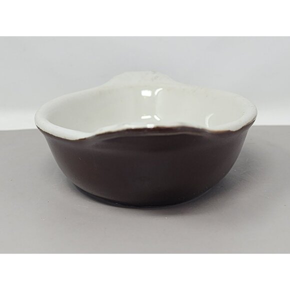 Set Of 3 Hall Model 527‎ Oven-Proof Brown & White Oval Casserole Dishes - Picture 4 of 16